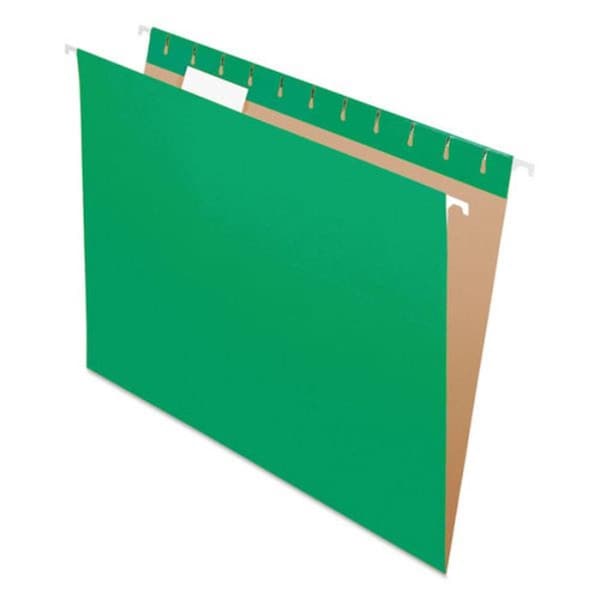 Officespace Colored Hanging Folders, Bright Green - Letter Size - 1 by 5-Cut Tab - 25 Count OF3200996 - main